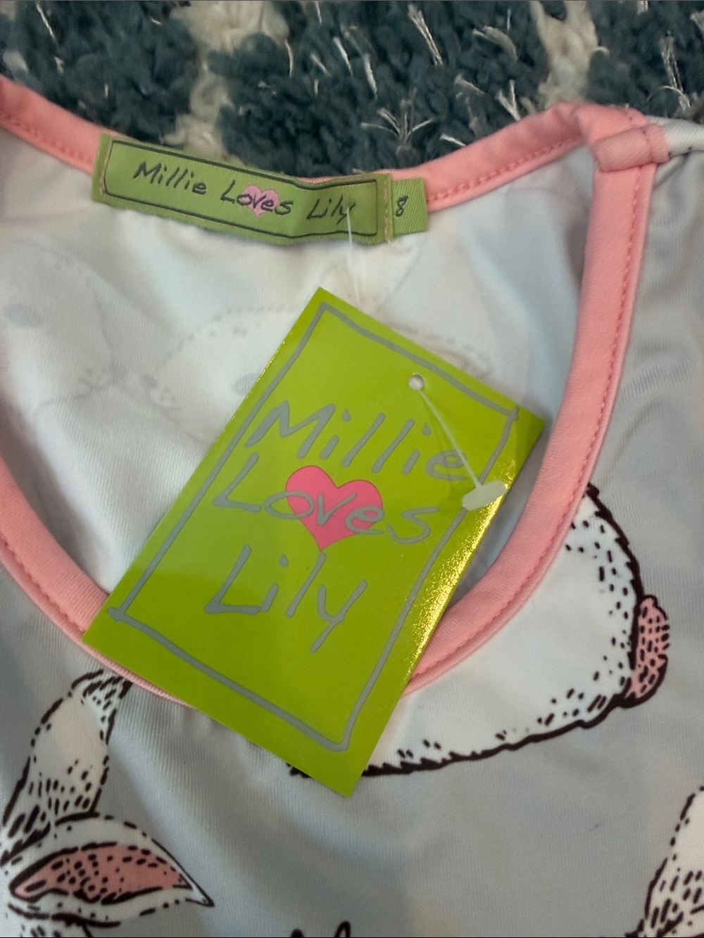 Girls Millie Loves Lily Bunny Print dress - Picture 2 of 3